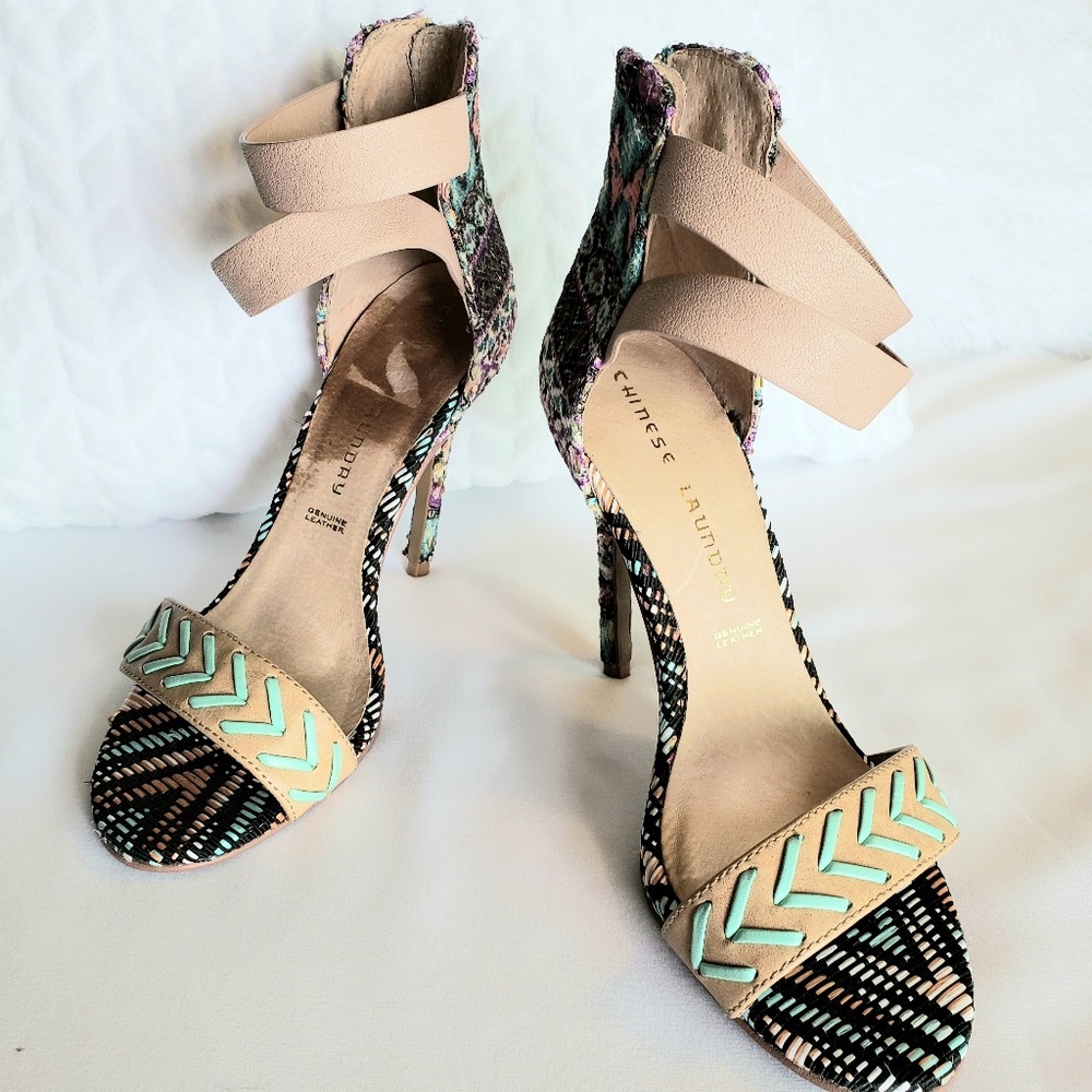 Chinese Laundry Aztec Print Heels